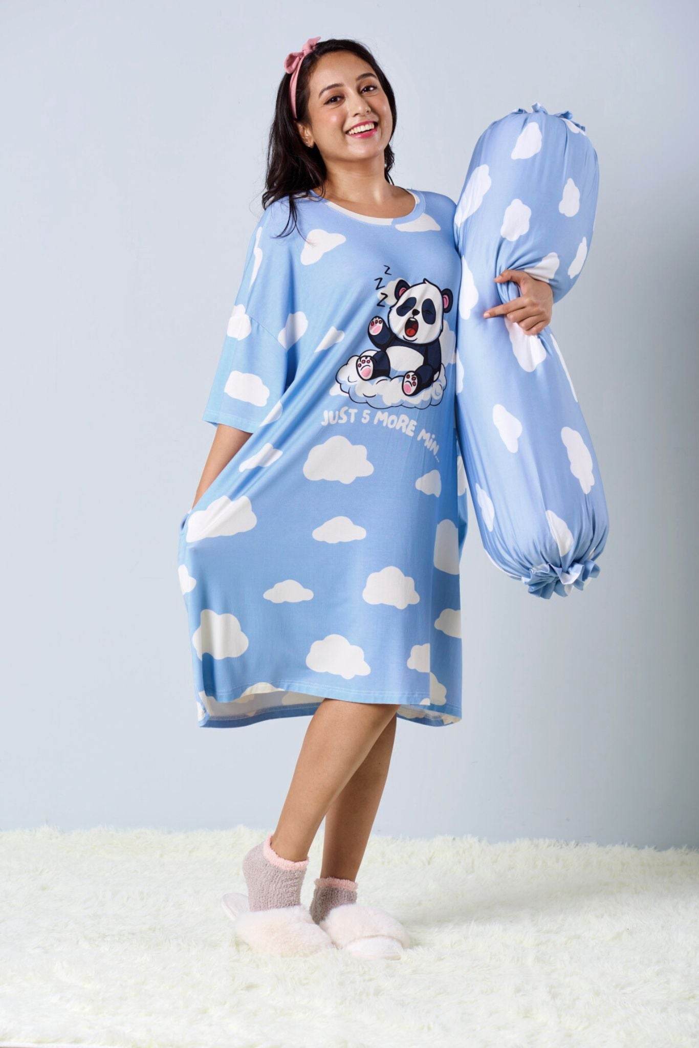 Panda Sleep Tee & Bolster Cover - Mysleeptee