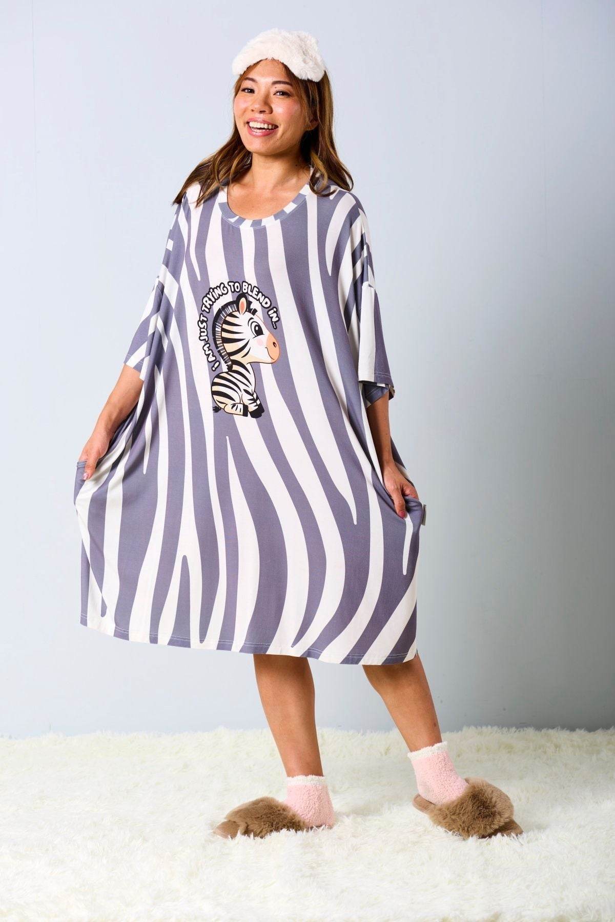 Zebra Sleep Tee & Bolster Cover - Mysleeptee