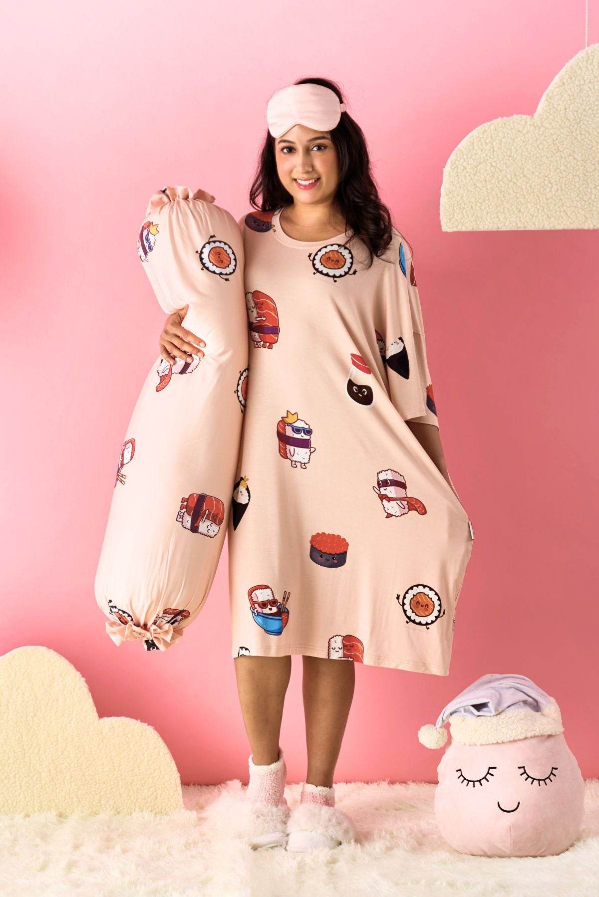 Sushi Sleep Tee & Bolster Cover - Mysleeptee